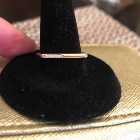 Alexa Leigh Diamond Baguette Eugene Ring 14k - Picture 3 of 6